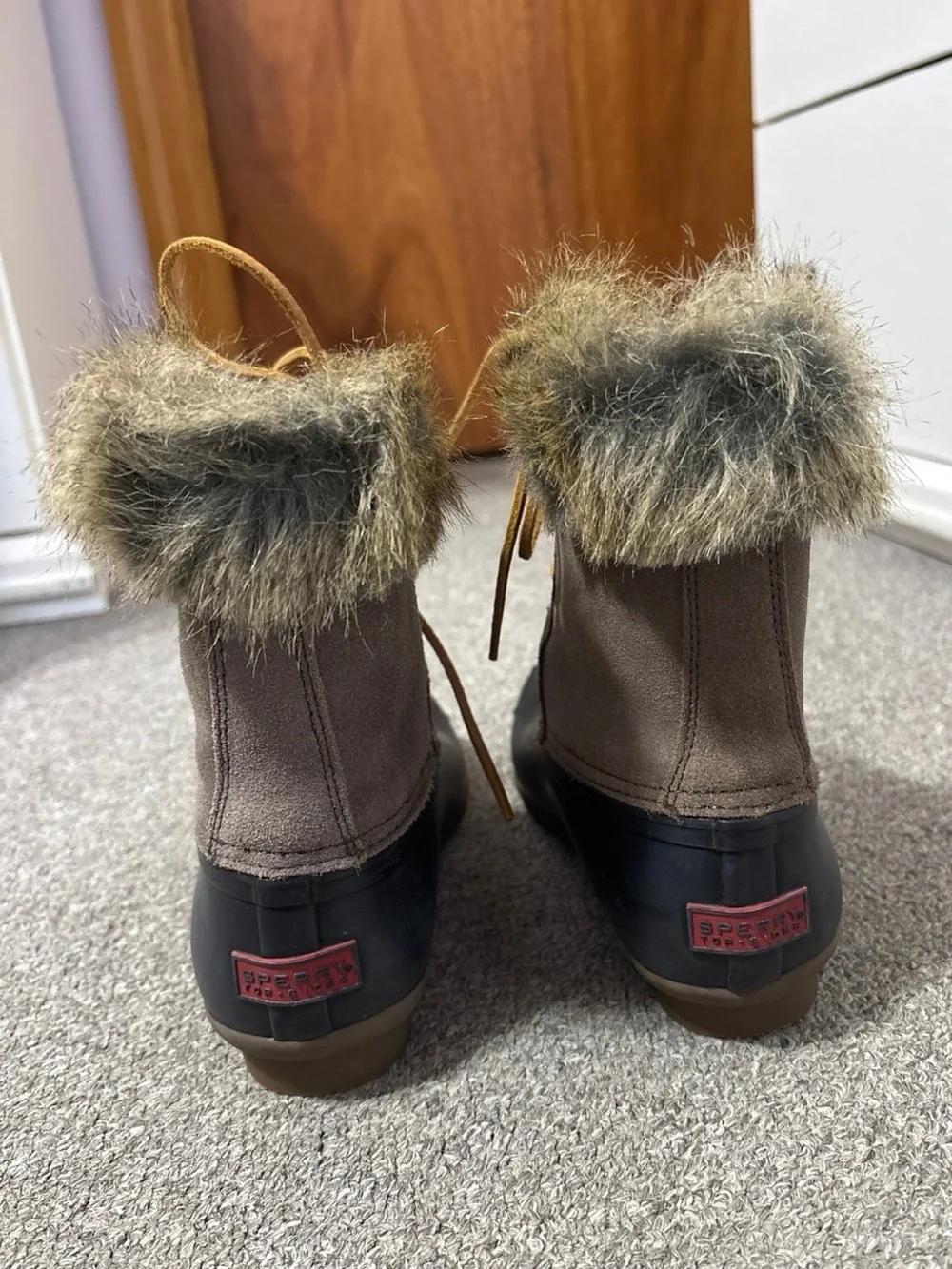 Sperry Brown and Black Top-Sider Duck Boots